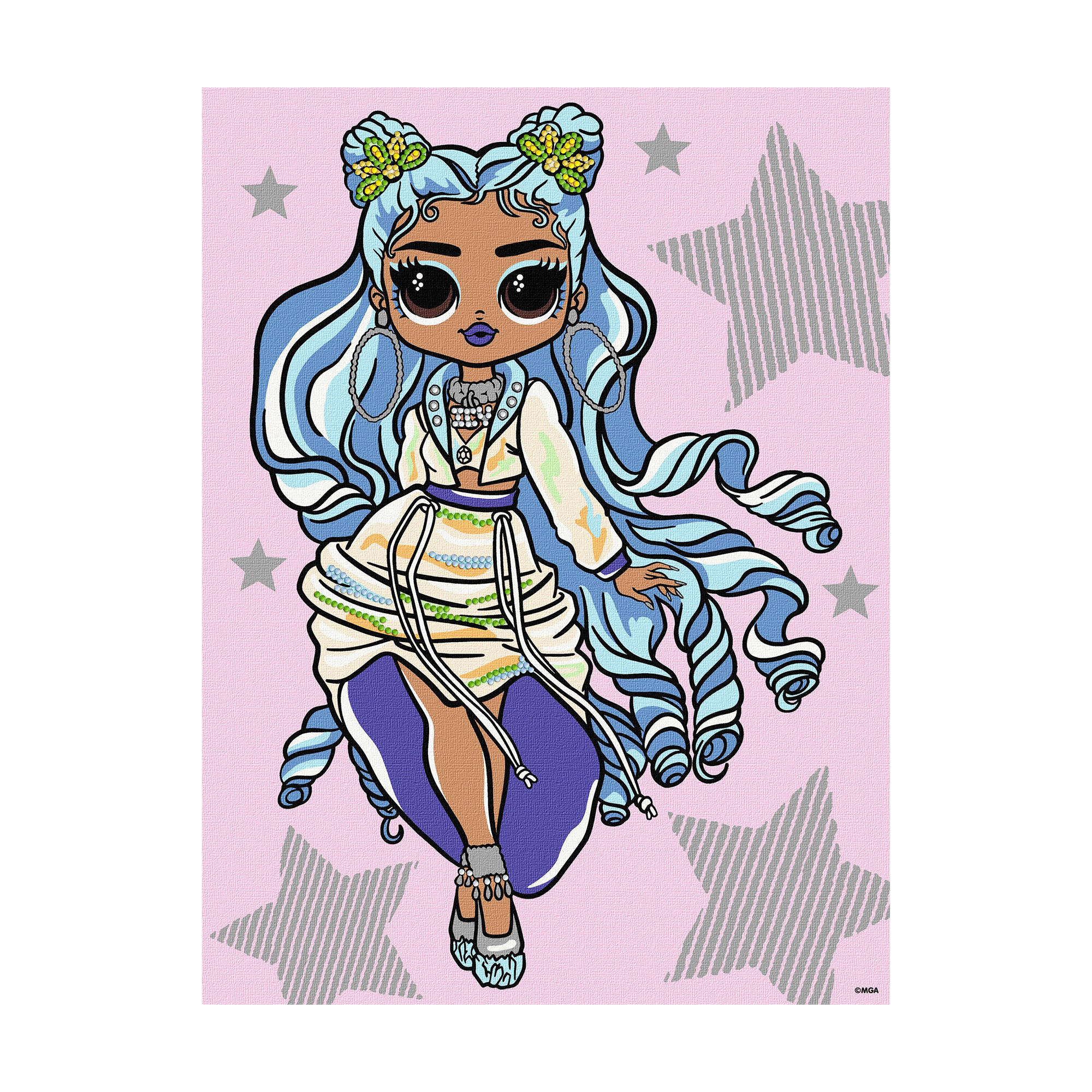 

Картина за номерами Ideyka L.O.L. Surprise! O.M.G. Fashion Show Missy Frost зі стразами, 30*40 см (KHO6273)