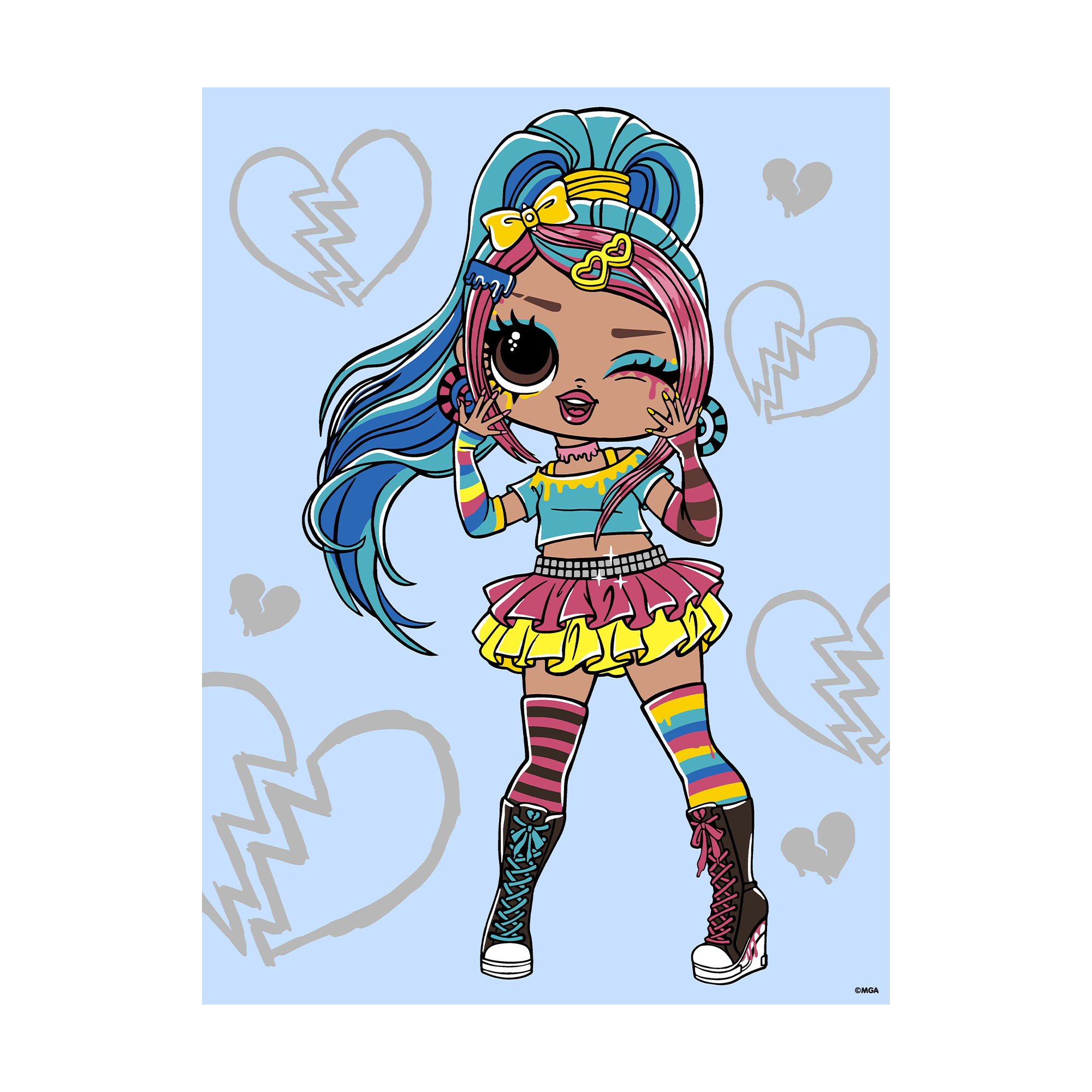 

Картина за номерами Ideyka L.O.L. Surprise! Tweens Emma Emo, 30*40 см (KHO6278)