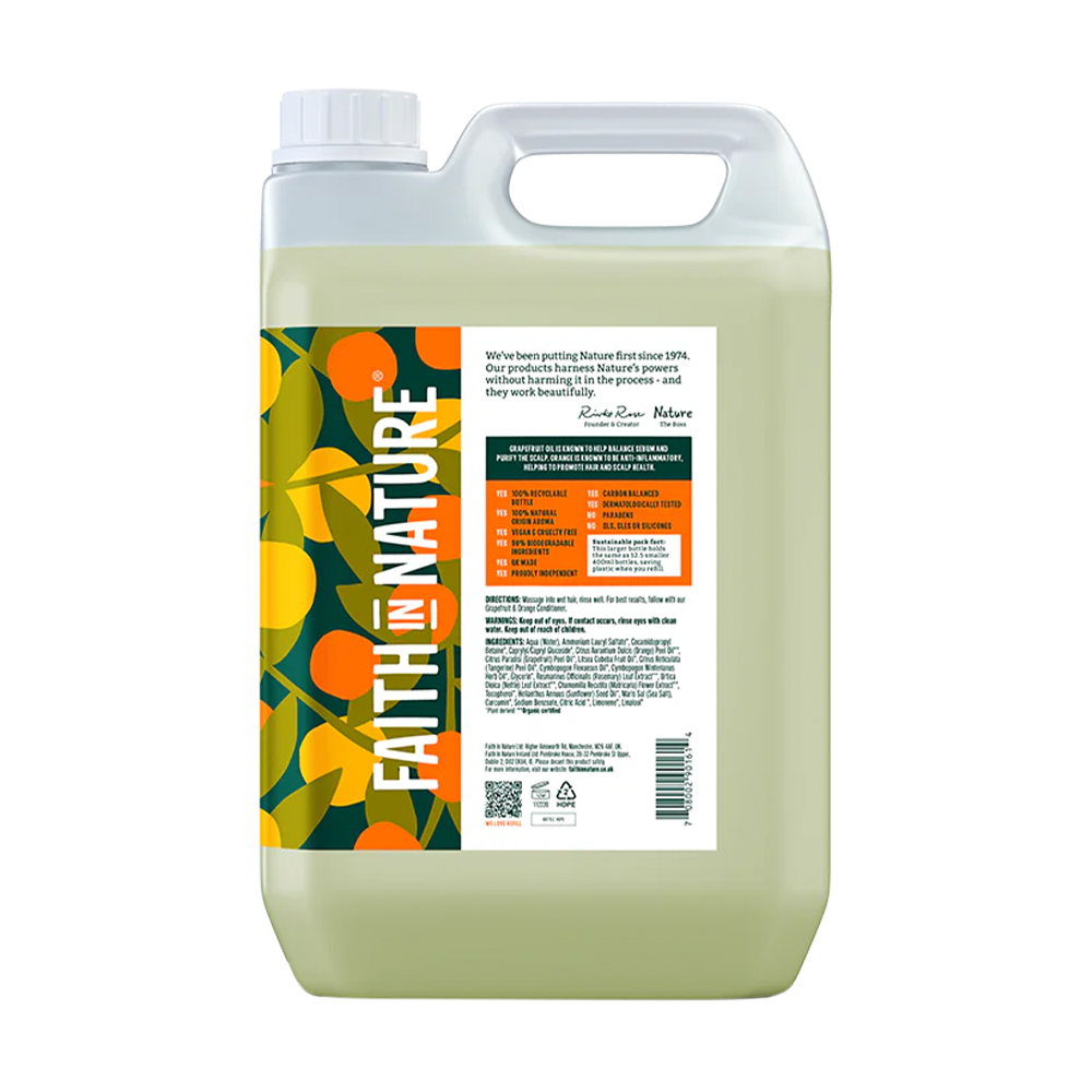

Очищувальний шампунь Faith In Nature Purifying Shampoo для жирного волосся та шкіри голови, з грейпфрутом та апельсином, 5 л