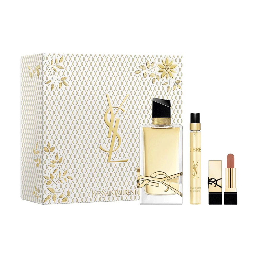 

Парфумований набір жіночий Yves Saint Laurent Libre Set (парфумована вода, 90 мл + парфумована вода, 10 мл + помада для губ, 1.6 г)