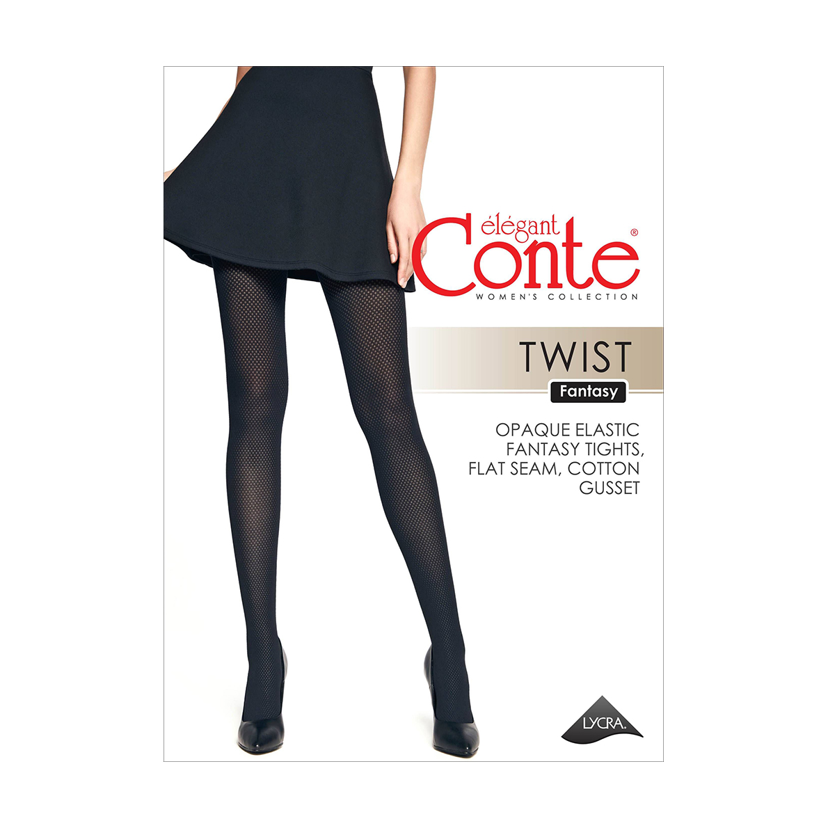 

Фантазійні жіночі колготки Conte elegant Fantasy Twist 60 DEN, Nero, розмір 2