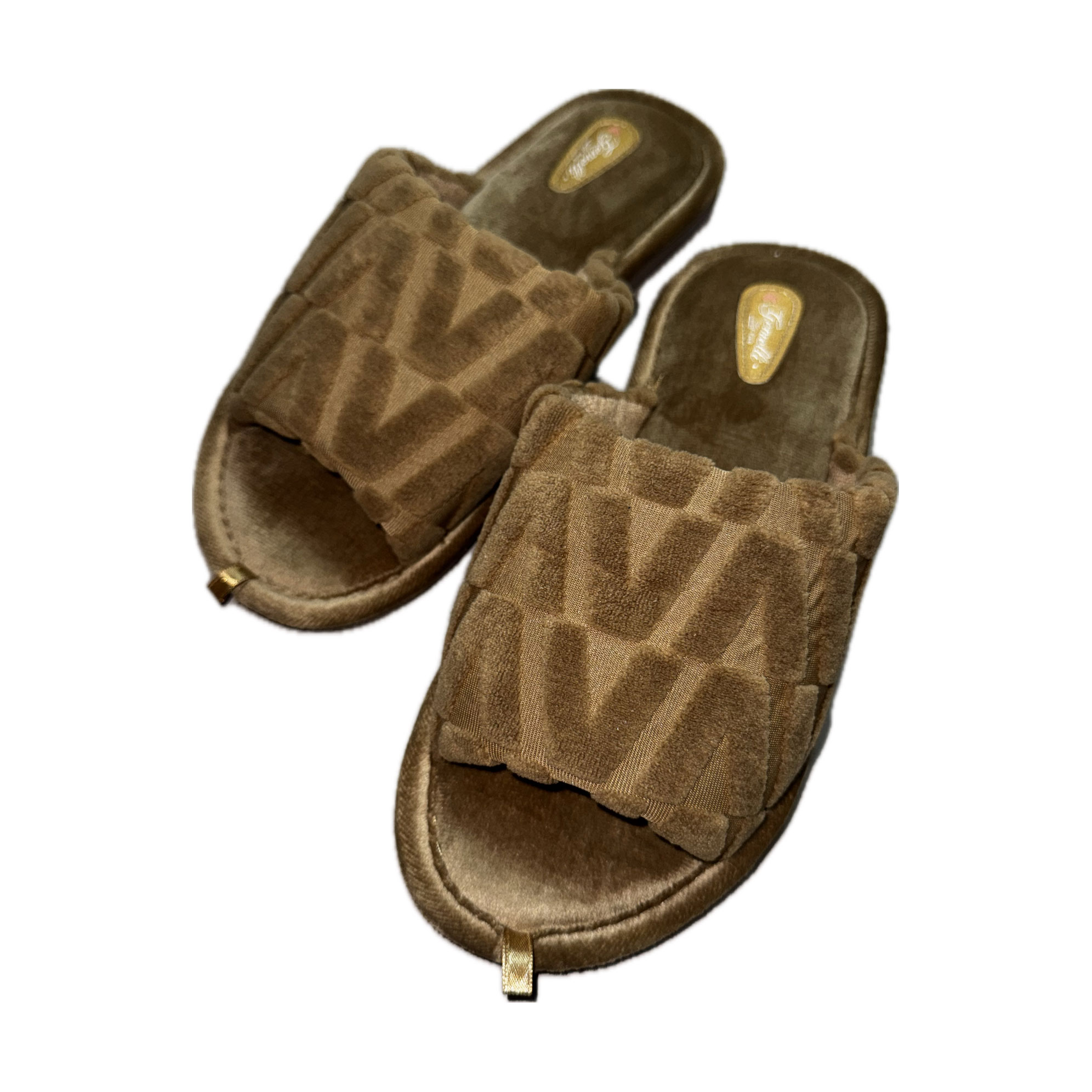 

Жіночі кімнатні капці Gemelli Абетка, відкриті, бежеві, розмір 37