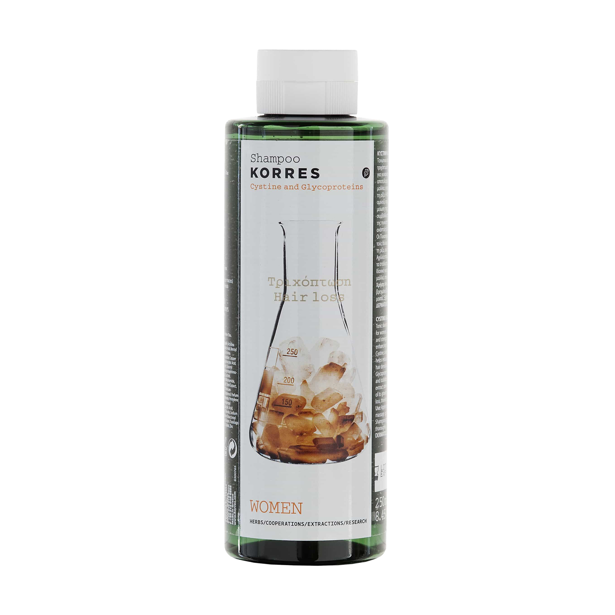 

Шампунь-тонік Korres For Women Cystine And Glycoproteins Shampoo проти випадіння волосся, для жінок, 250 мл
