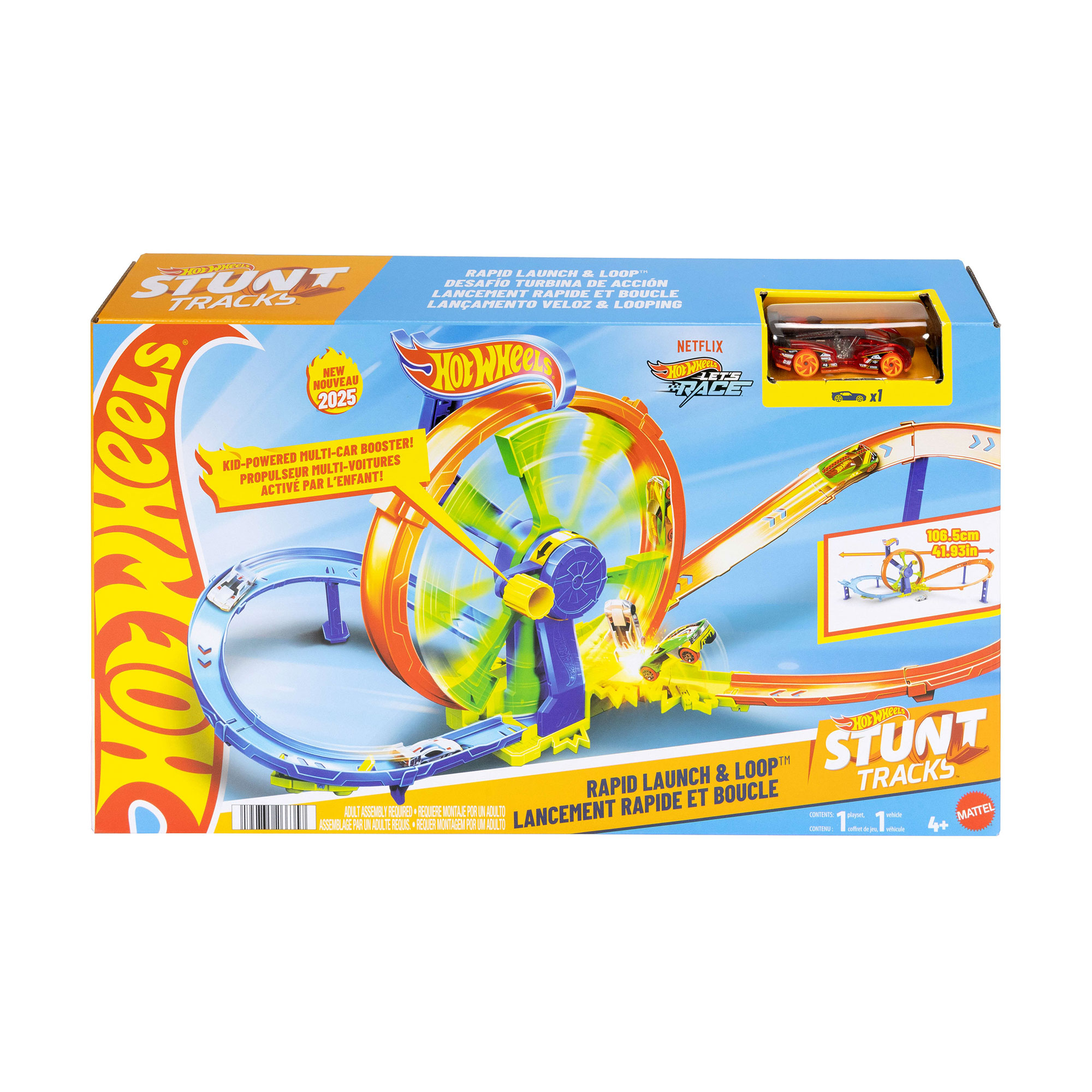 

Ігровий набір Hot Wheels Stunt Tracks Перегони на віражах, від 4 років (JBX65)