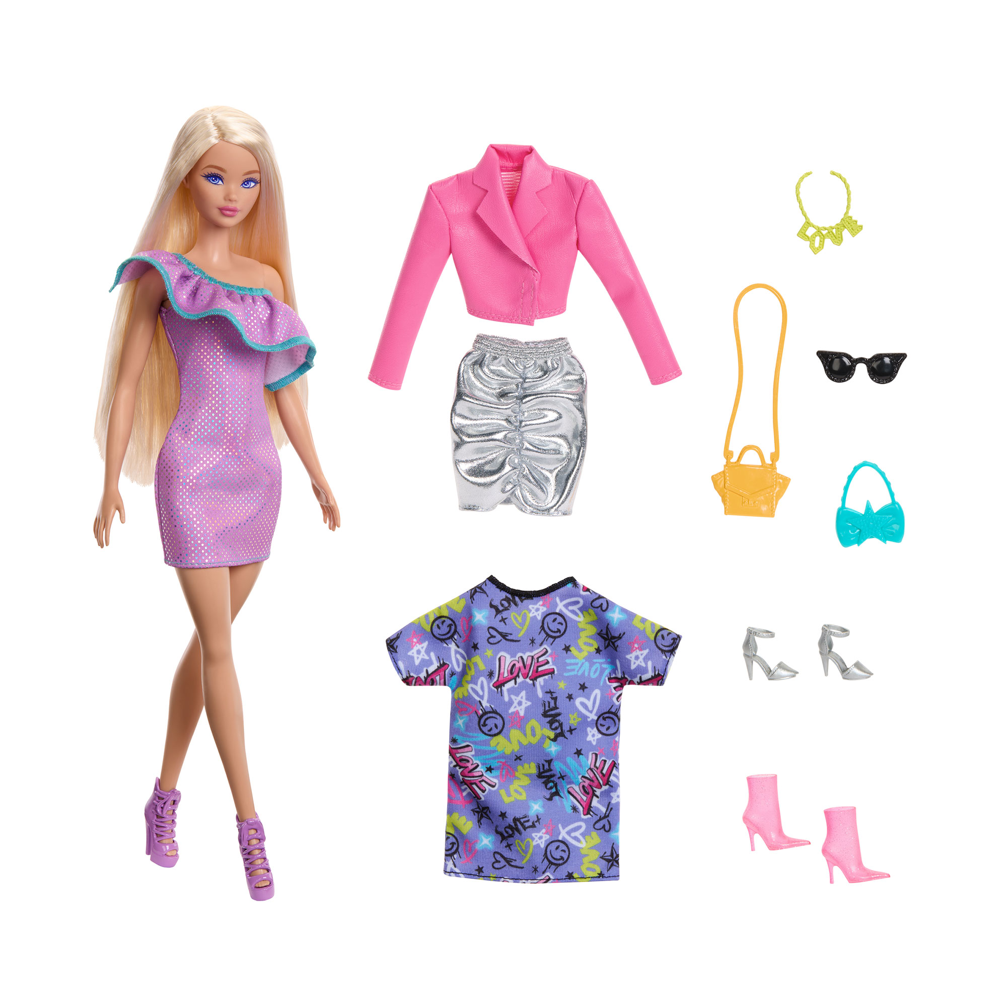 

Уцінка! Лялька Barbie Стильні наряди, з аксесуарами, 29 см, від 3 років (HYT61)