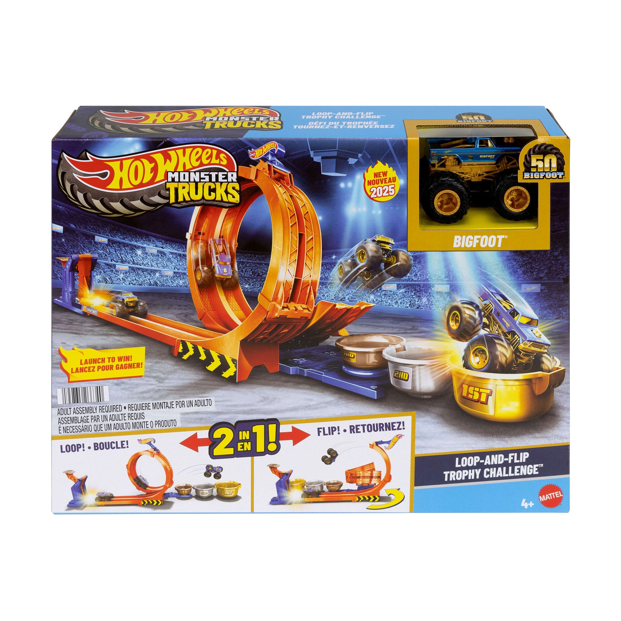 

Ігровий набір Hot Wheels Monster Trucks Петлі та трюки, від 4 років (JBX64)