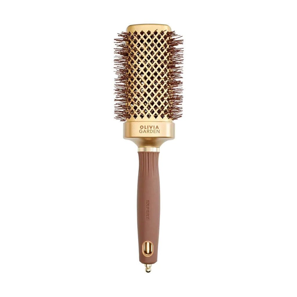 

Браш для волосся Olivia Garden Expert Blowout Straight Wavy Bristles Gold & Brown, діаметр 50 мм