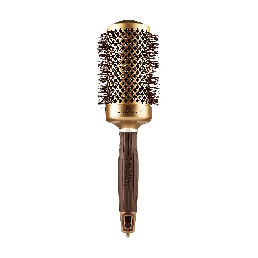 

Браш для волосся Olivia Garden Expert Blowout Shine Wavy Bristles, Gold & Brown, діаметр 55 мм