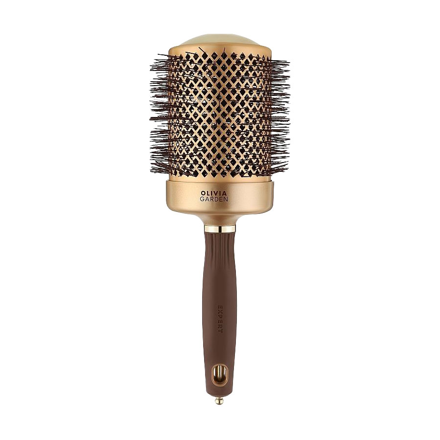

Браш для волосся Olivia Garden Expert Blowout Shine Wavy Bristles, Gold & Brown, діаметр 80 мм