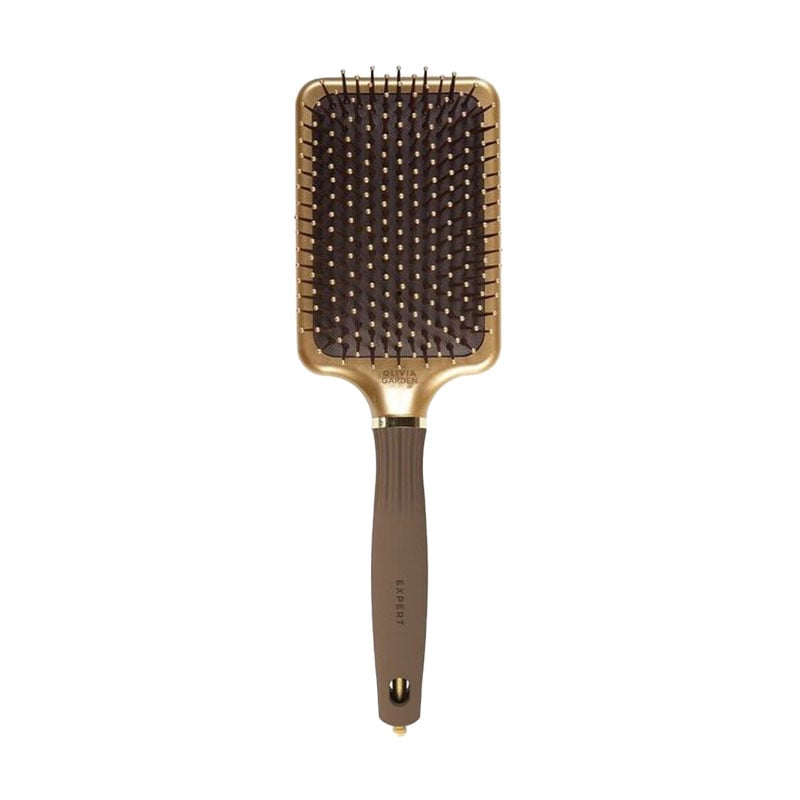 

Масажна щітка для волосся Olivia Garden Expert Care Regtangular Nylon Bristle розмір Large, Gold & Brown, 1 шт