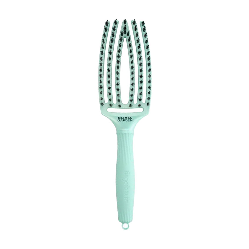 

Щітка для волосся Olivia Garden Fingerbrush Care Iconic Boar & Nylon, Arctic Teal, 1 шт