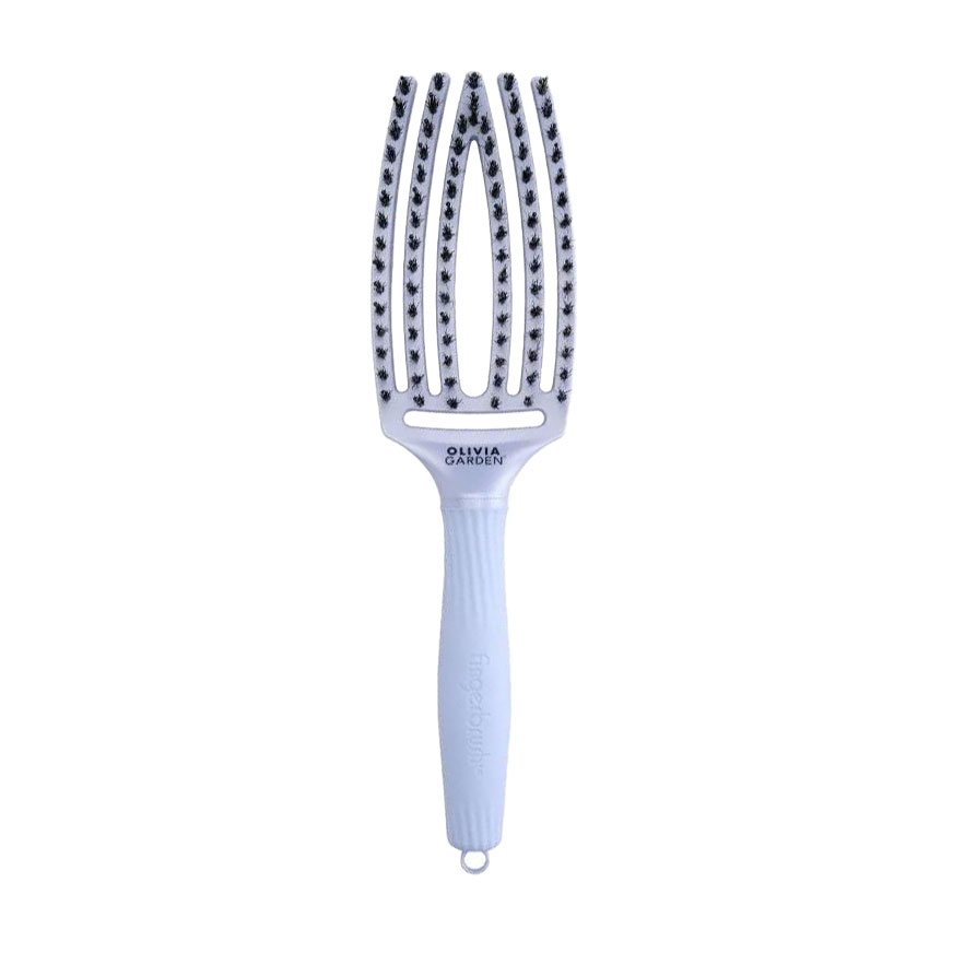 

Щітка для волосся Olivia Garden Fingerbrush Care Iconic Boar & Nylon, Polar Blue, 1 шт