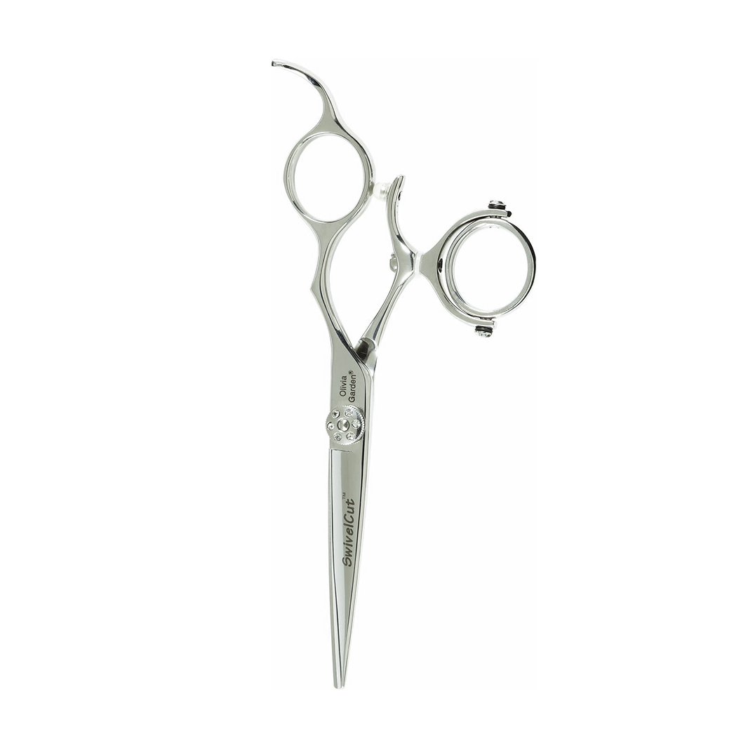 

Перукарські ножиці для стрижки Olivia Garden Swivel Cut 5.75 з чорним футляром на блискавці (SH-SW1PC-CR575-BLP)