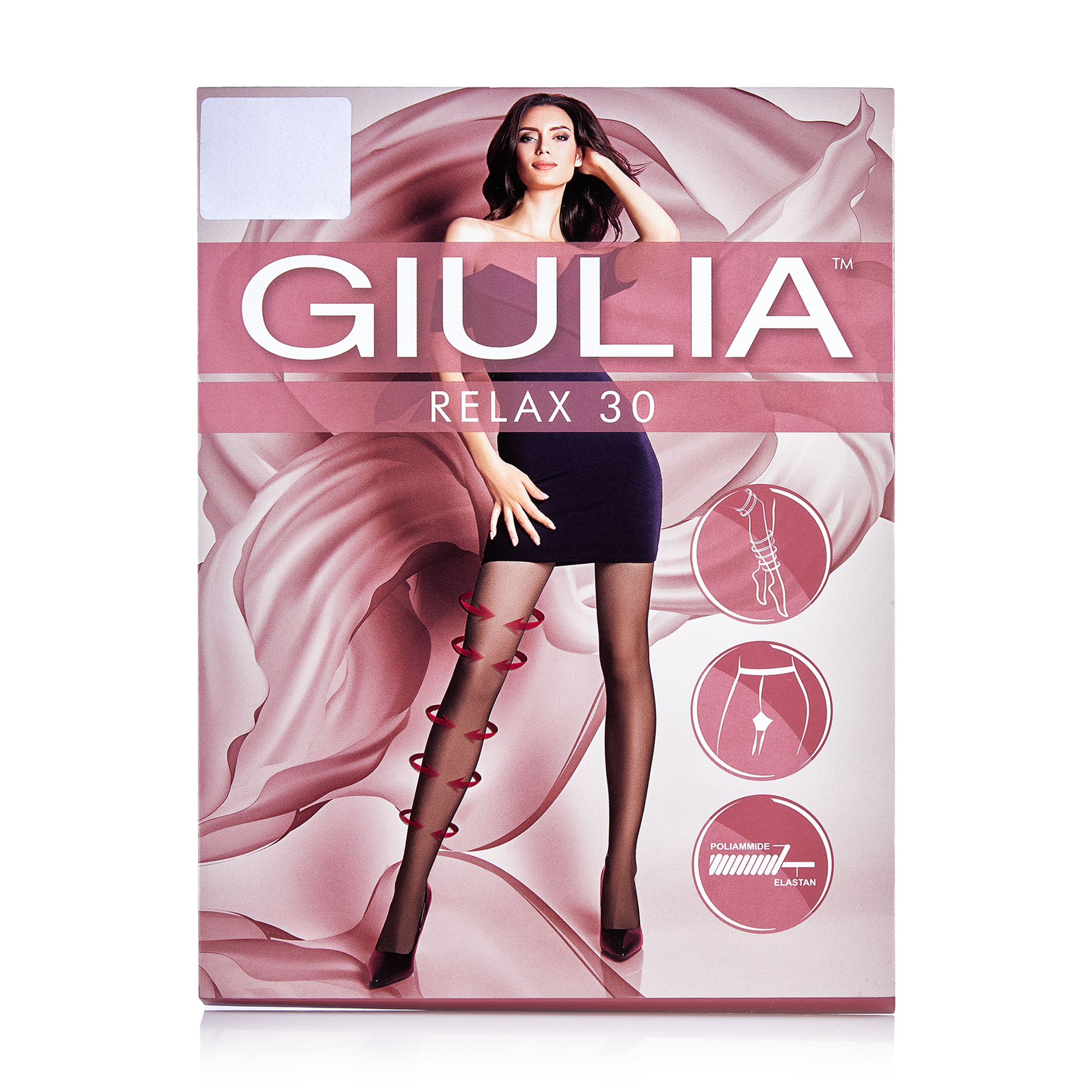 

Колготки жіночі Giulia Relax підтримуючі, 30 DEN, Nero, розмір 3