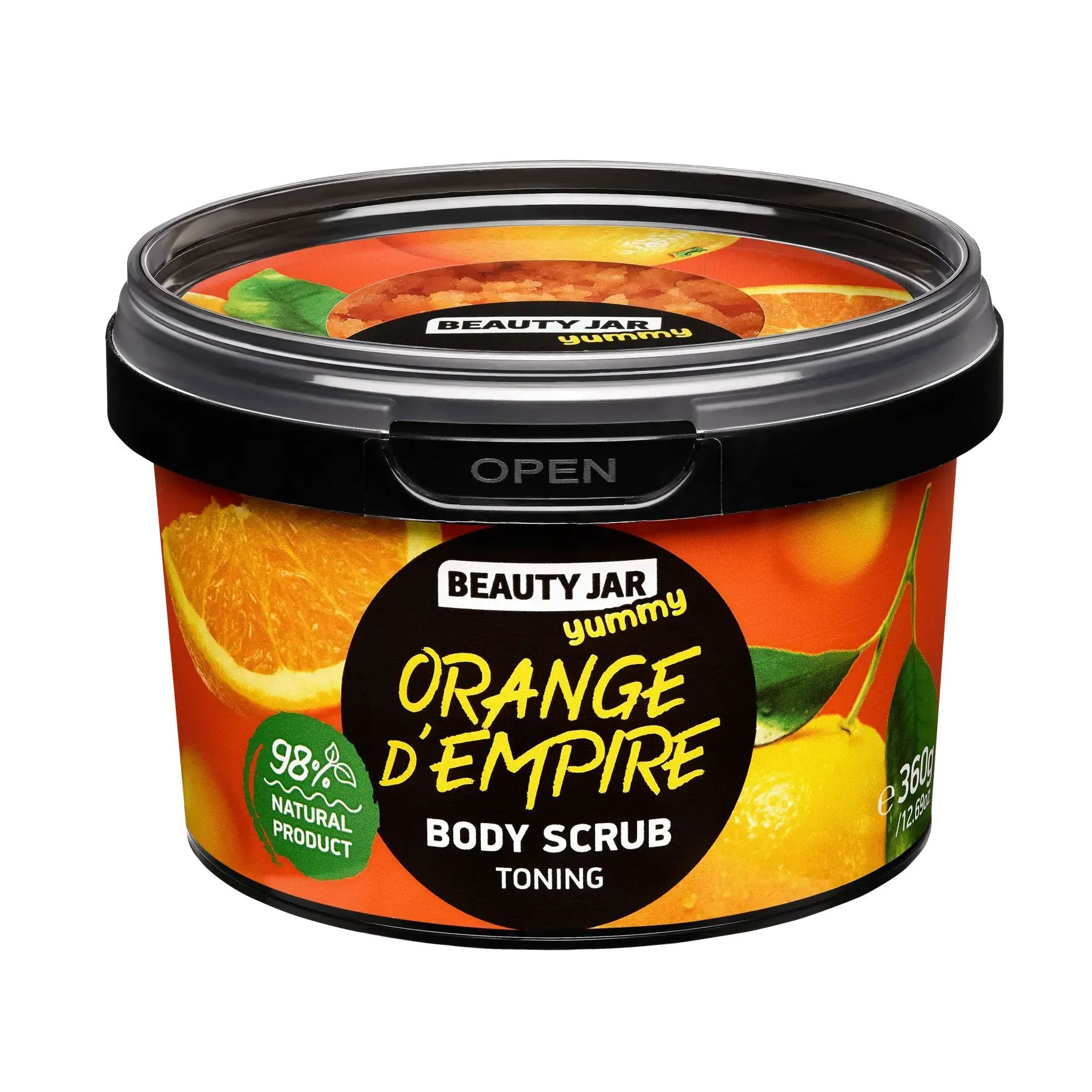 

Скраб для тіла Beauty Jar Yummy Orange D'Empire Toning Body Scrub Апельсинова імперія, 360 г
