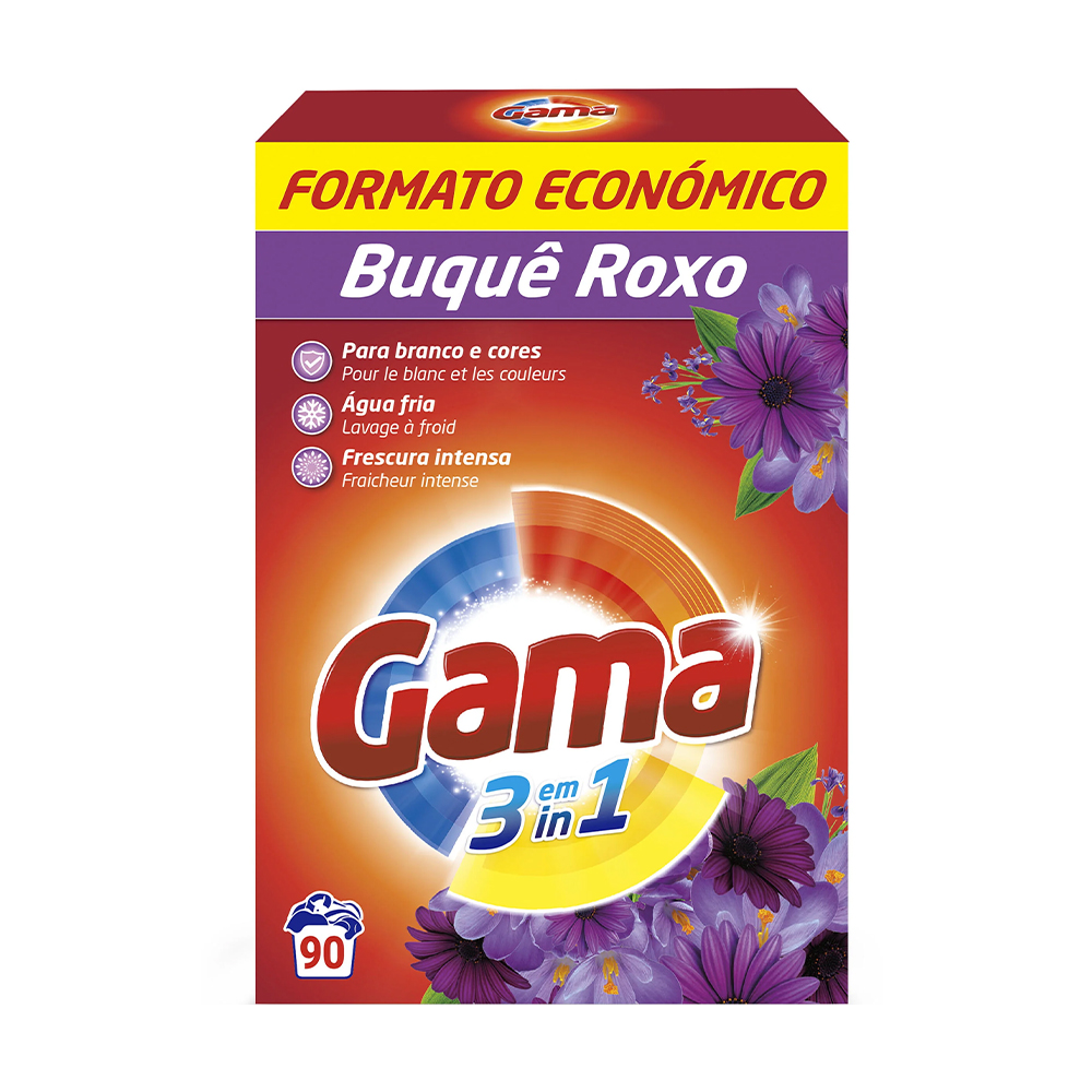 

Уцінка! Пральний порошок Gama Фіолетовий букет, 90 циклів прання, 4.95 кг