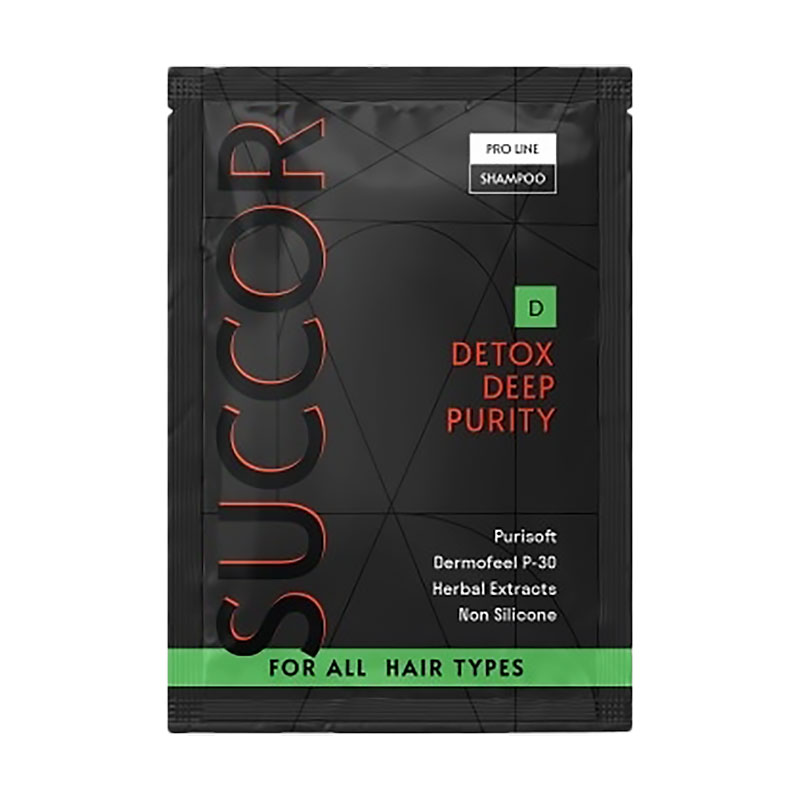 

Уцінка! Детокс-шампунь Succor Detox Deep Purity Shampoo для глибокого очищення, 10 мл