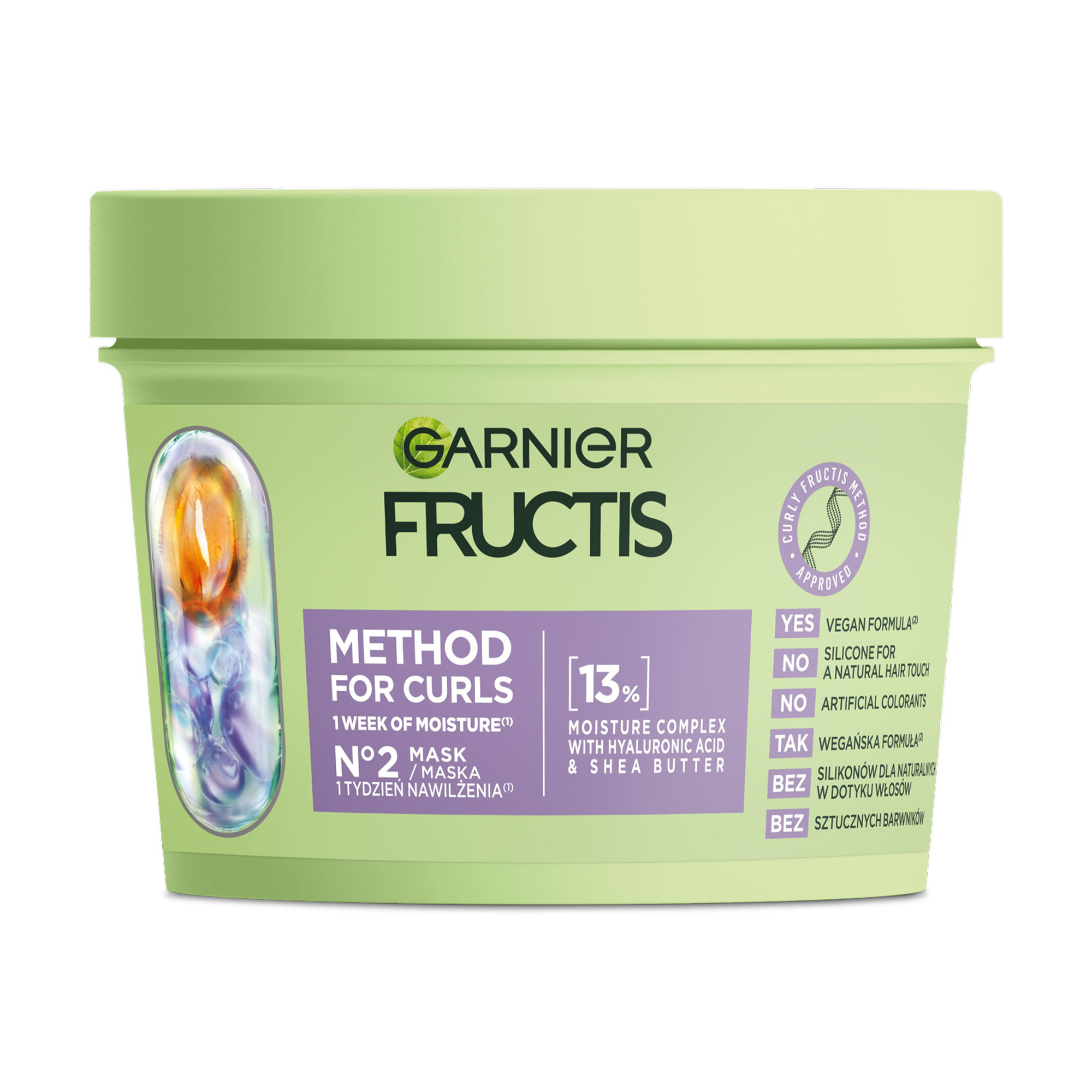 

Зволожувальна маска Garnier Fructis Curls Method Mask для хвилястого та кучерявого волосся, 370 мл