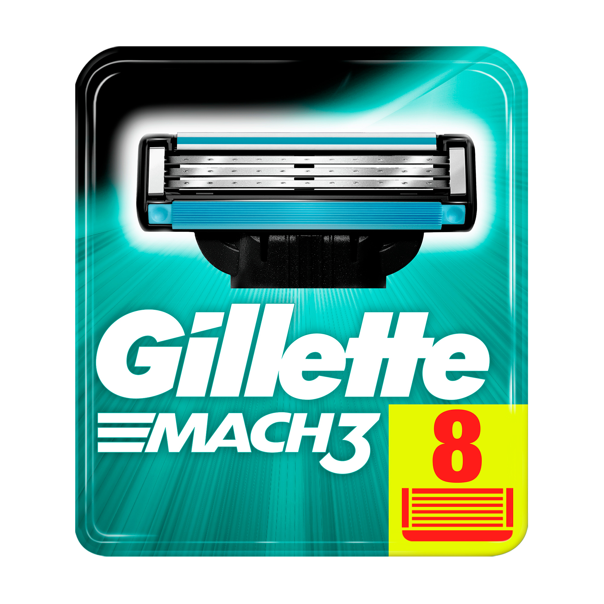 

Змінні картриджі для гоління Gillette Mach 3 чоловічі, 8 шт