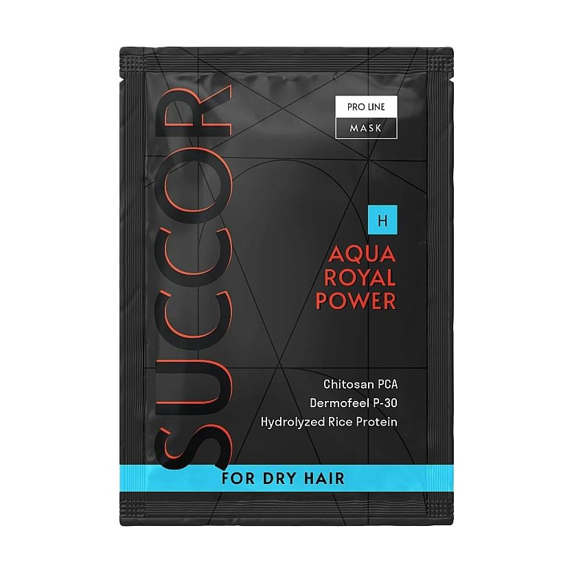

Зволожувальна маска Succor Aqua Royal Power Mask для сухого волосся, 10 мл