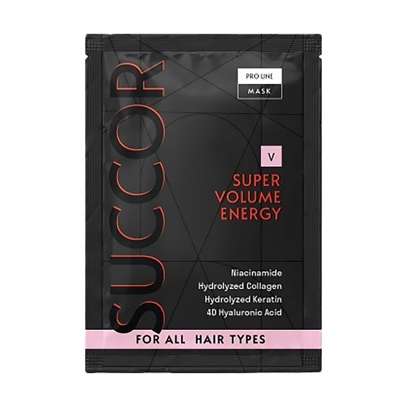 

Маска Succor Super Volume Energy Mask для об'єму всіх типів волосся, 10 мл