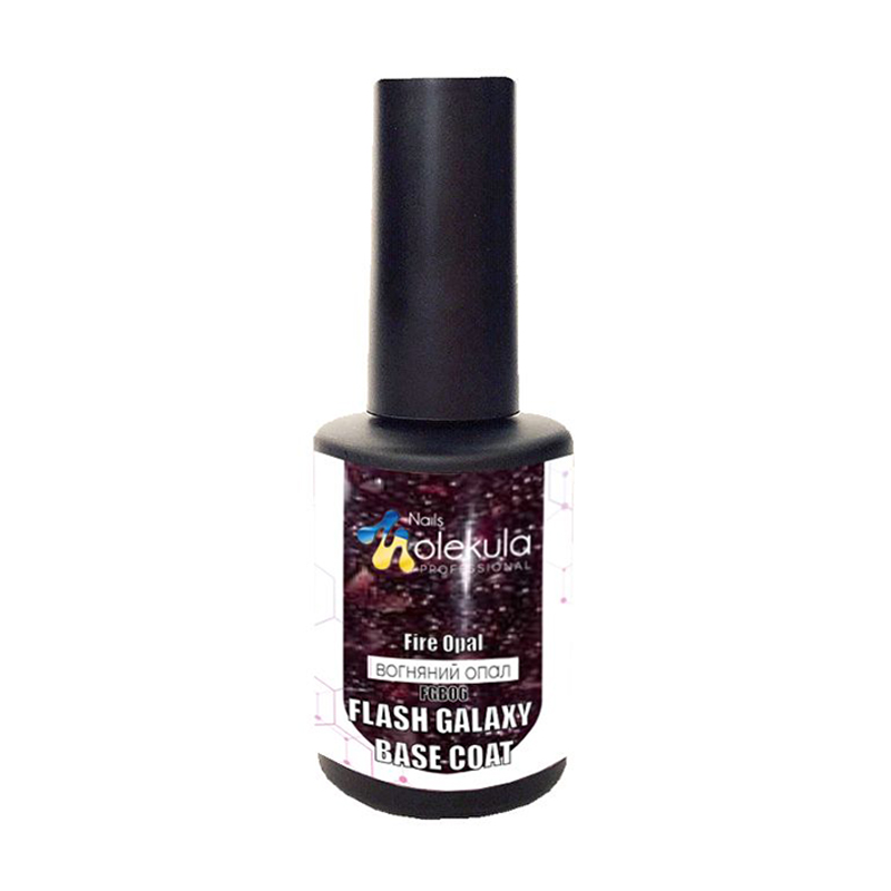 

Базове покриття для гель-лаку Nails Molekula Professional Flash Galaxy Base Coat FGB06 Fire Opal, 12 мл