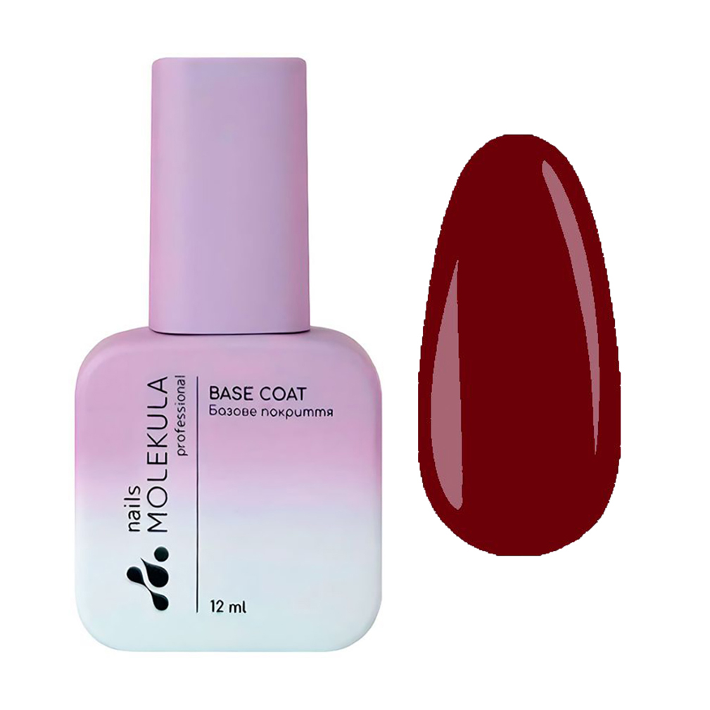 

Базове покриття для гель-лаку Nails Molekula Professional Cover Base Coat, Spiced Berry Collection, SP04 Barbados Cherry, 12 мл