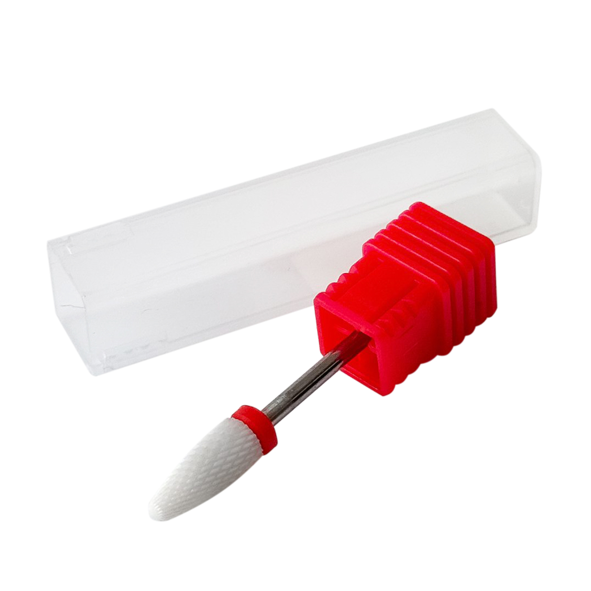 

Змінна керамічна фреза для манікюру Nails Molekula Professional Звичайна голка, червона (MLCA006)