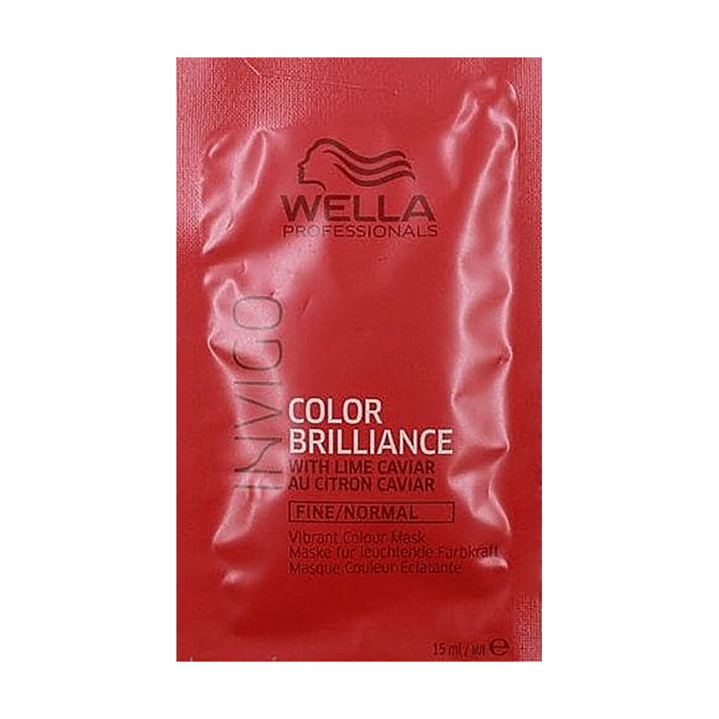 

Маска Wella Professionals Invigo Color Brilliance для яскравості пофарбованого нормального та тонкого волосся, з лаймовою ікрою, 15 мл