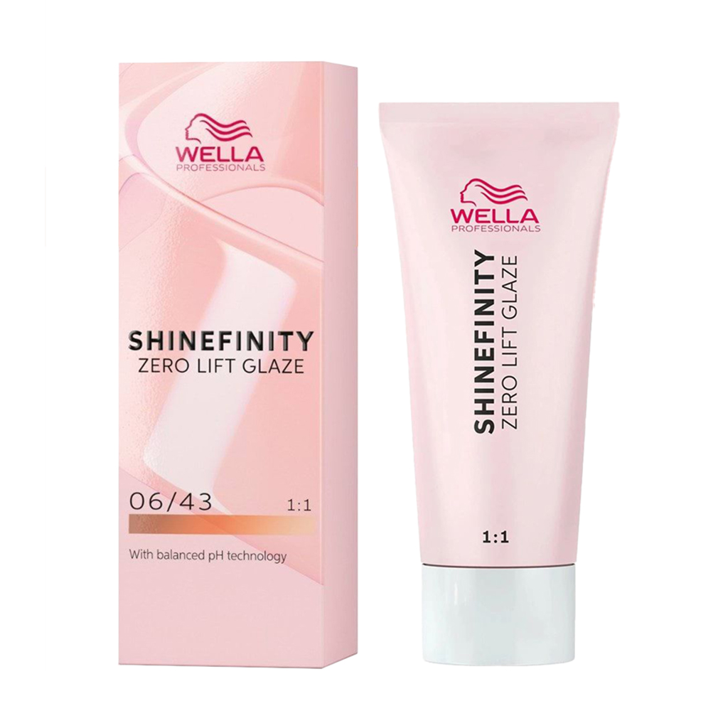 

Уцінка! Напівперманентна фарба для волосся Wella Professionals Shinefinity Zero Lift Glaze 06/43 Copper Sunset, 60 мл