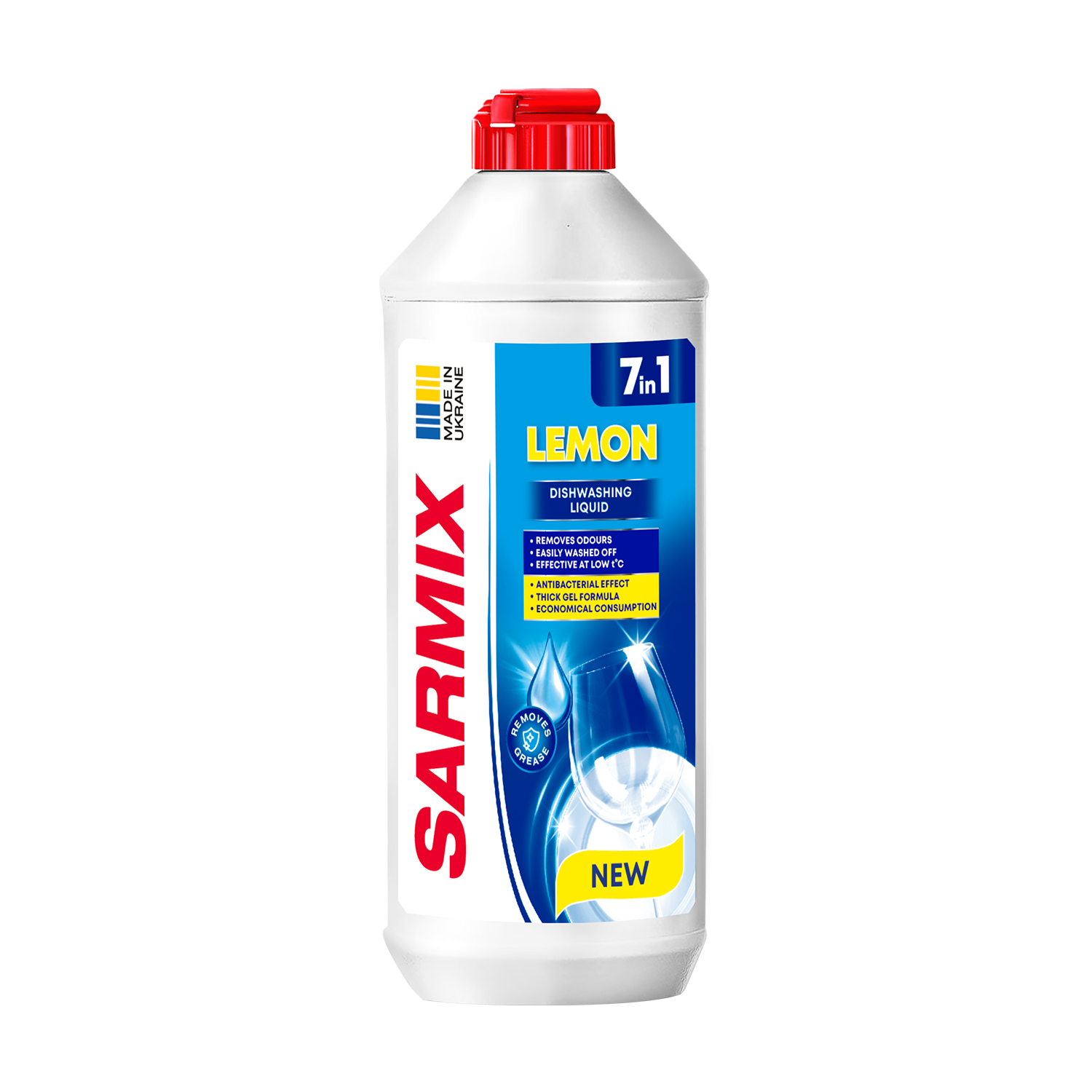 

Уцінка! Гель для миття посуду 7в1 Sarmix Лимон, 500 мл
