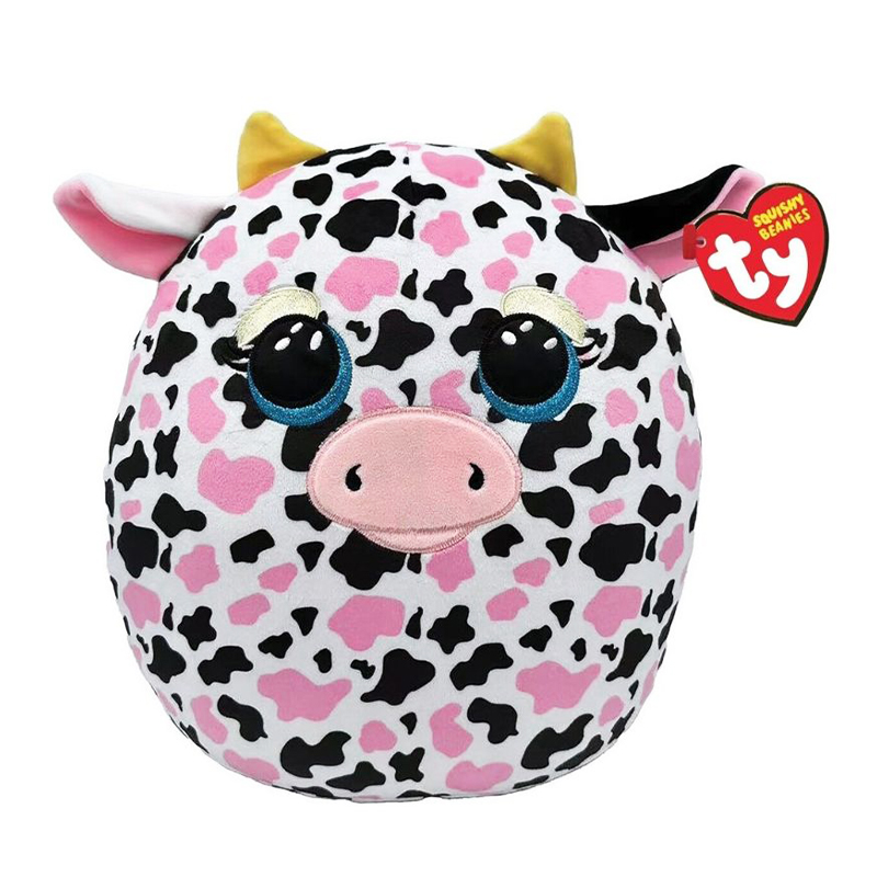 

Дитяча м'яконабивна іграшка TY Squish-A-Boos Рожева корівка Milkshake, від 3 років, 40 см (39364)