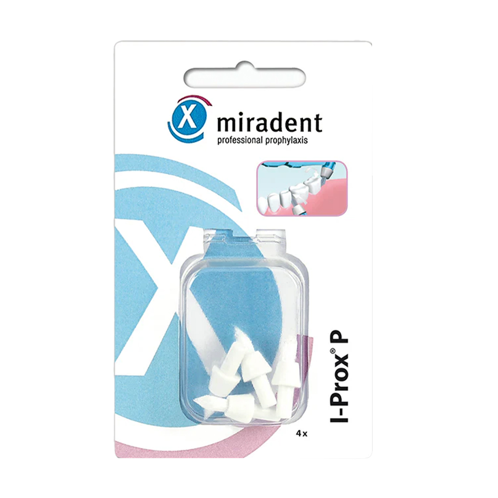 

Змінні насадки для монопучкової щітки Miradent I-Prox P Replacment Brushes білі, 4 шт