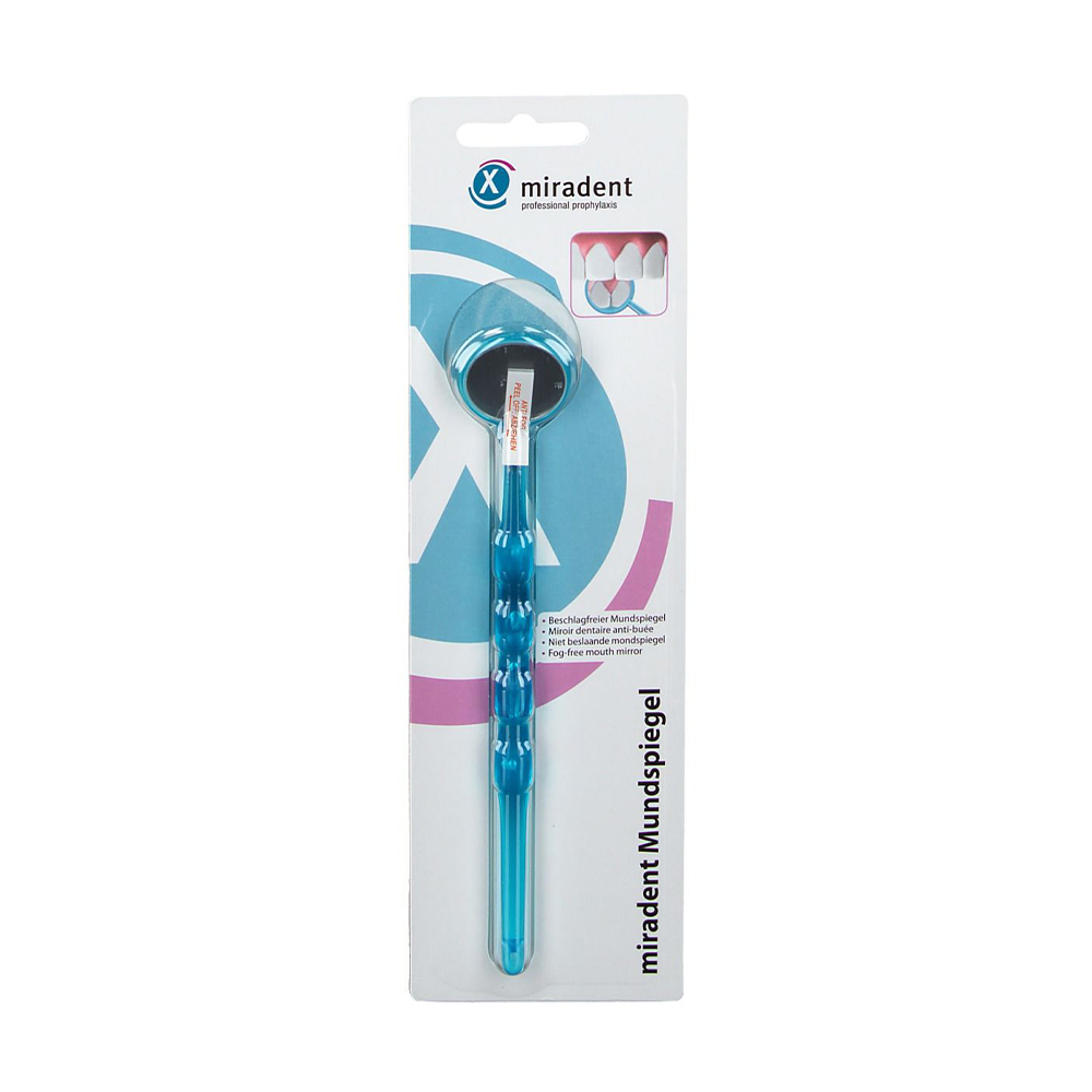

Стоматологічне дзеркало Miradent Dental Mirror для самообстеження, блактитне, 1 шт