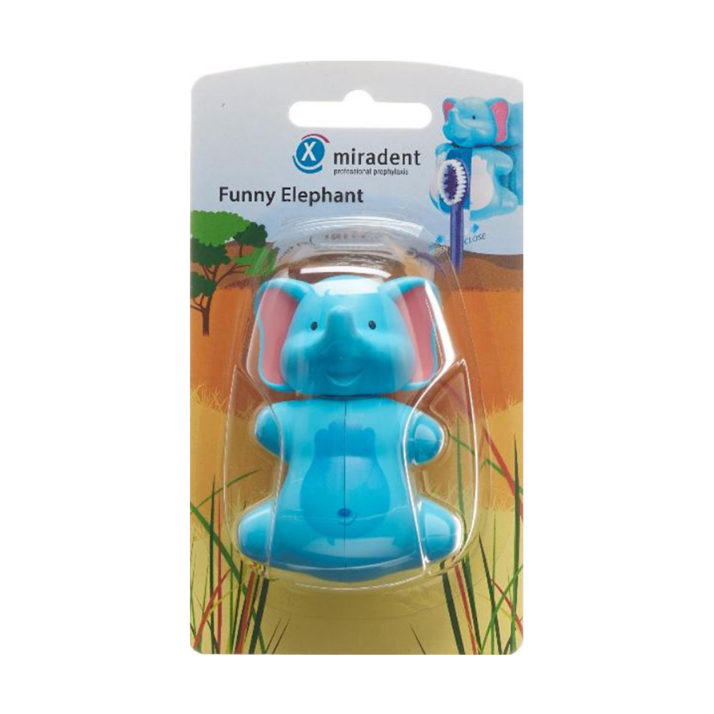 

Дитячий футляр для зубної щітки Miradent Funny Animals Holder For The Brush Elephant, 1 шт