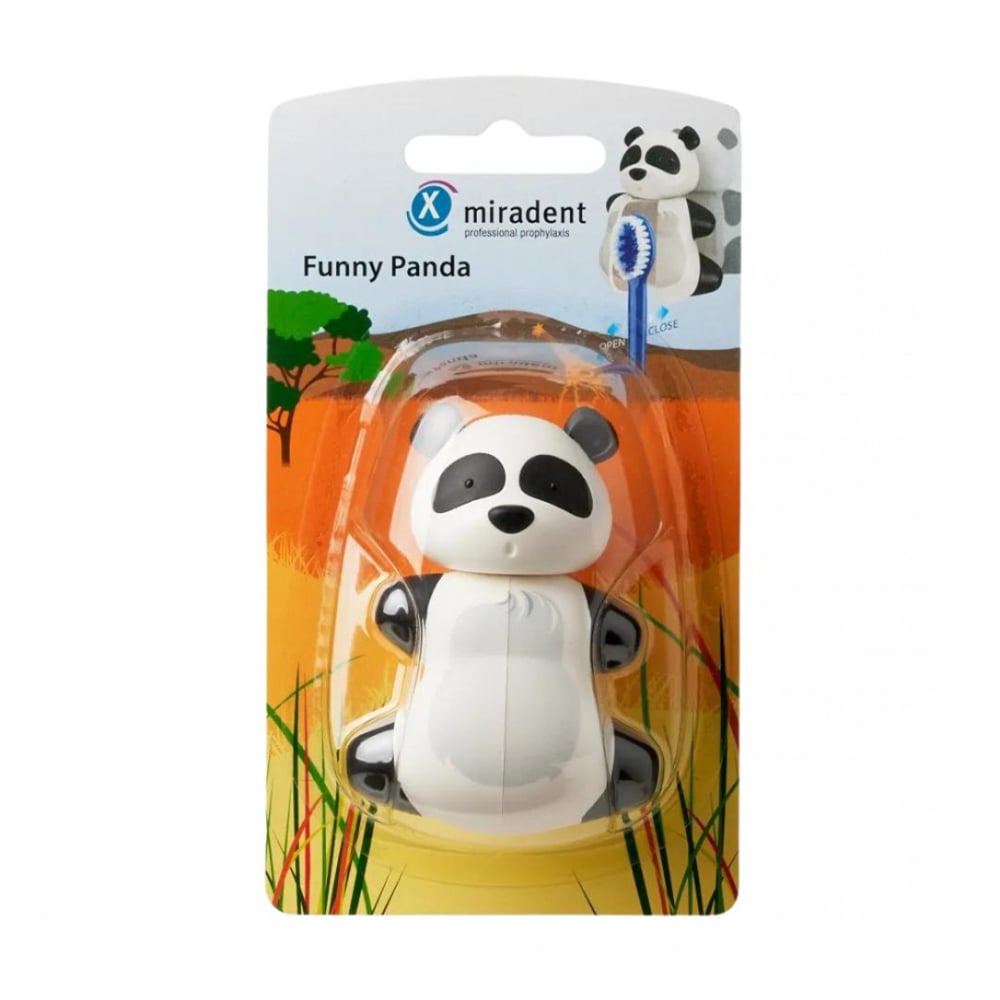

Дитячий футляр для зубної щітки Miradent Funny Animals Holder For The Brush Panda, 1 шт