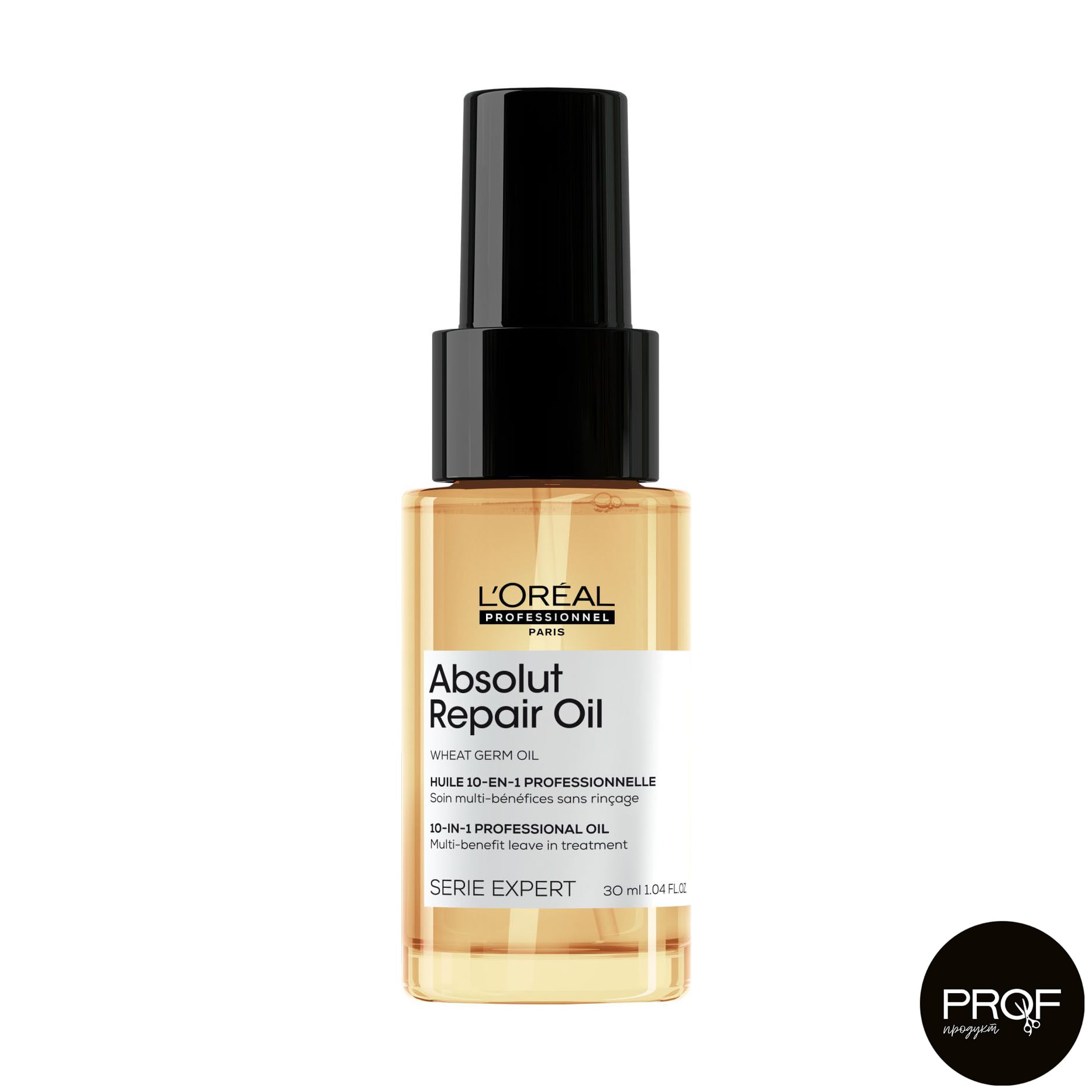 

Багатофункціональна олія-догляд 10 в 1 L'Oreal Professionnel Serie Expert Absolut Repair Oil для нормального та пошкодженого волосся, 30 мл