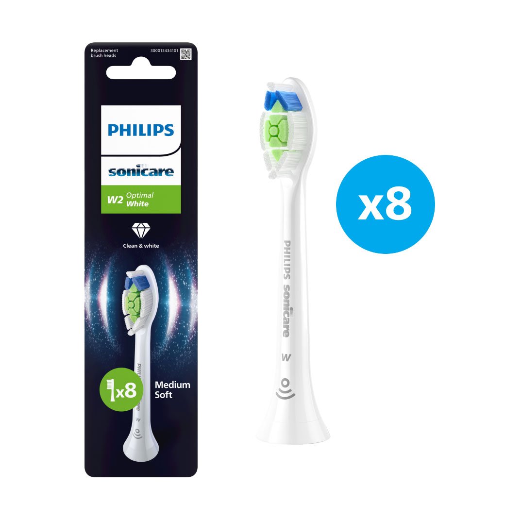 

Змінні насадки для електричної звукової зубної щітки Philips Sonicare Optimal White HX6068/87, 8 шт