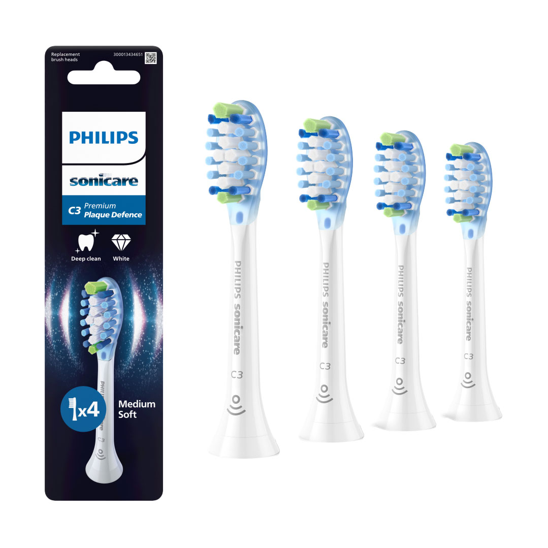 

Змінні насадки для електричної звукової зубної щітки PHILIPS Sonicare Premium Plaque Defence HX9044/87, 4 шт
