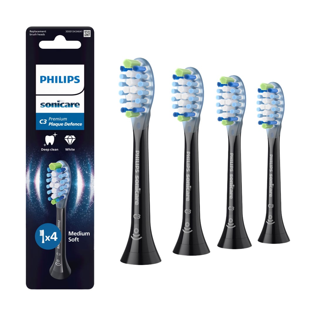 

Змінні насадки для електричної звукової зубної щітки PHILIPS Sonicare Premium Plaque Defence HX9044/88, 4 шт