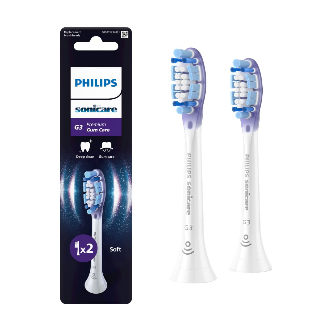 

Змінні насадки для електричної звукової зубної щітки PHILIPS Sonicare Premium Gum Care HX9052/87, 2 шт