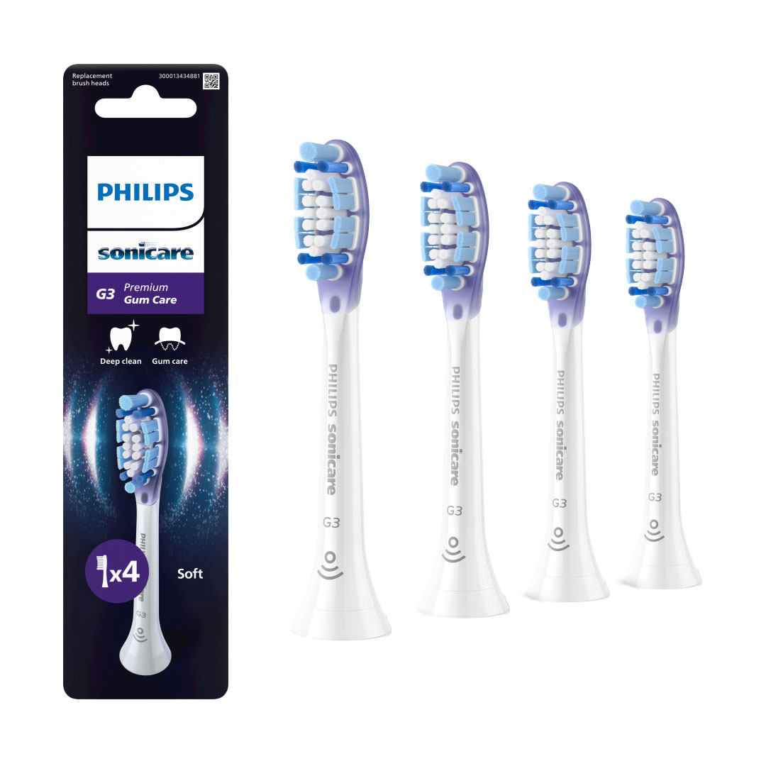 

Змінні насадки для електричної звукової зубної щітки Philips Sonicare Premium Gum Care HX9054/87, 4 шт