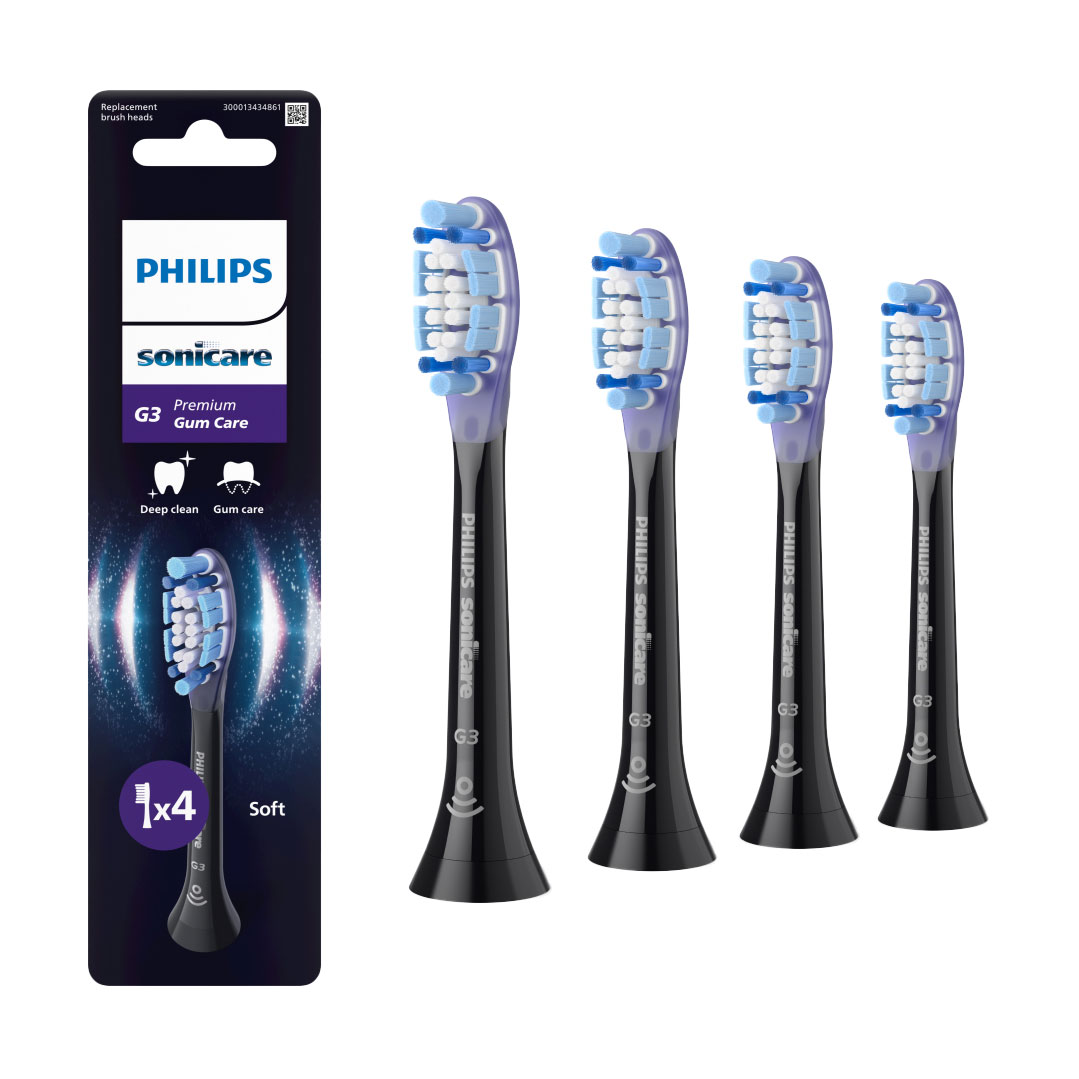 

Змінні насадки для електричної звукової зубної щітки Philips Sonicare Premium Gum Care HX9054/88, 4 шт