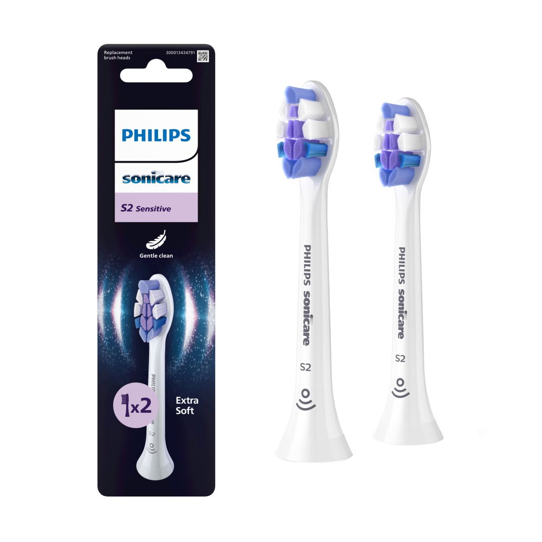 

Змінні насадки для електричної звукової зубної щітки Philips Sonicare Sensitive HX6052/87, 2 шт