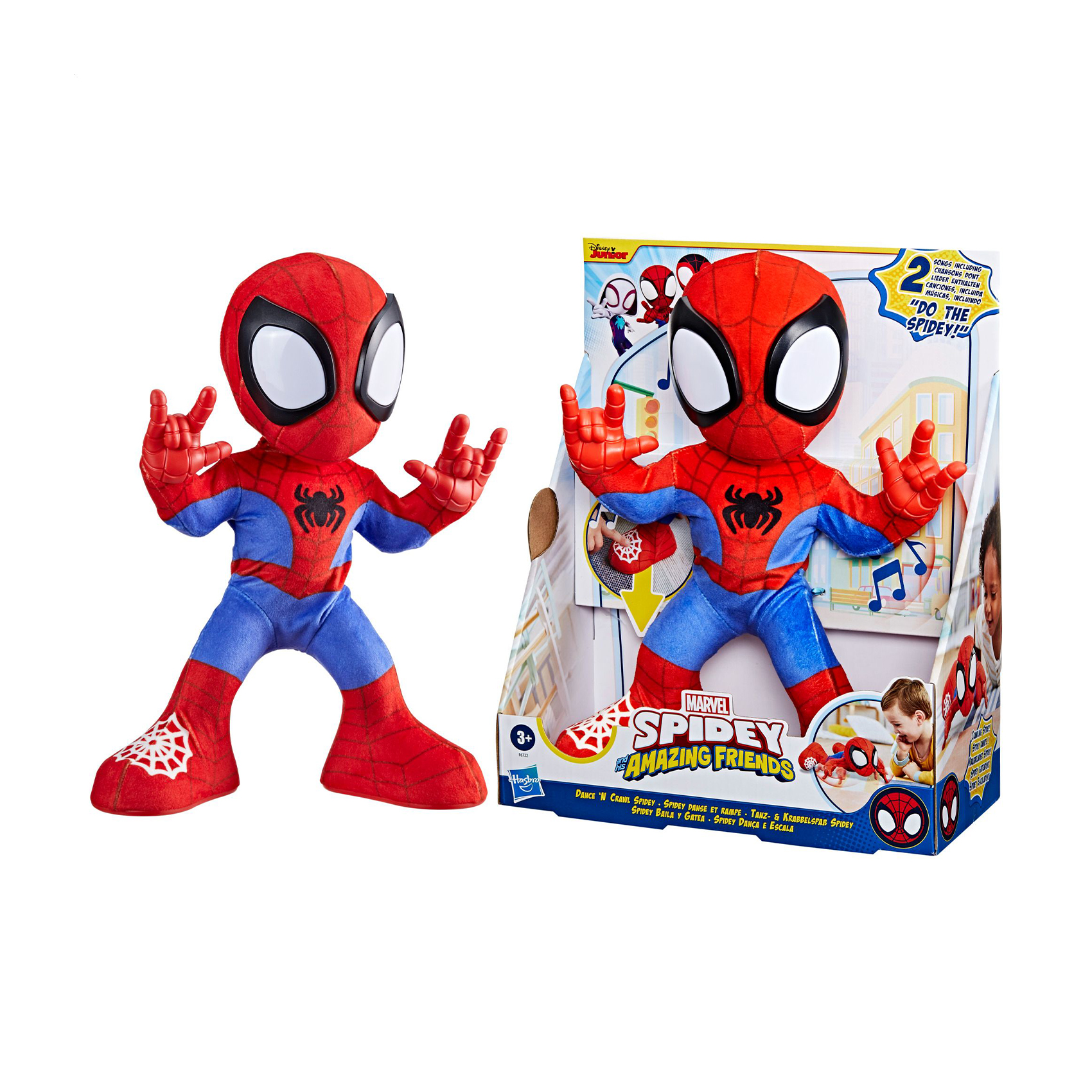 

Інтерактивна м'яка іграшка Marvel Toys Spidey And His Amazing Friends Dance 'N Crawl Spidey від 3 років, 30 см (F6722)