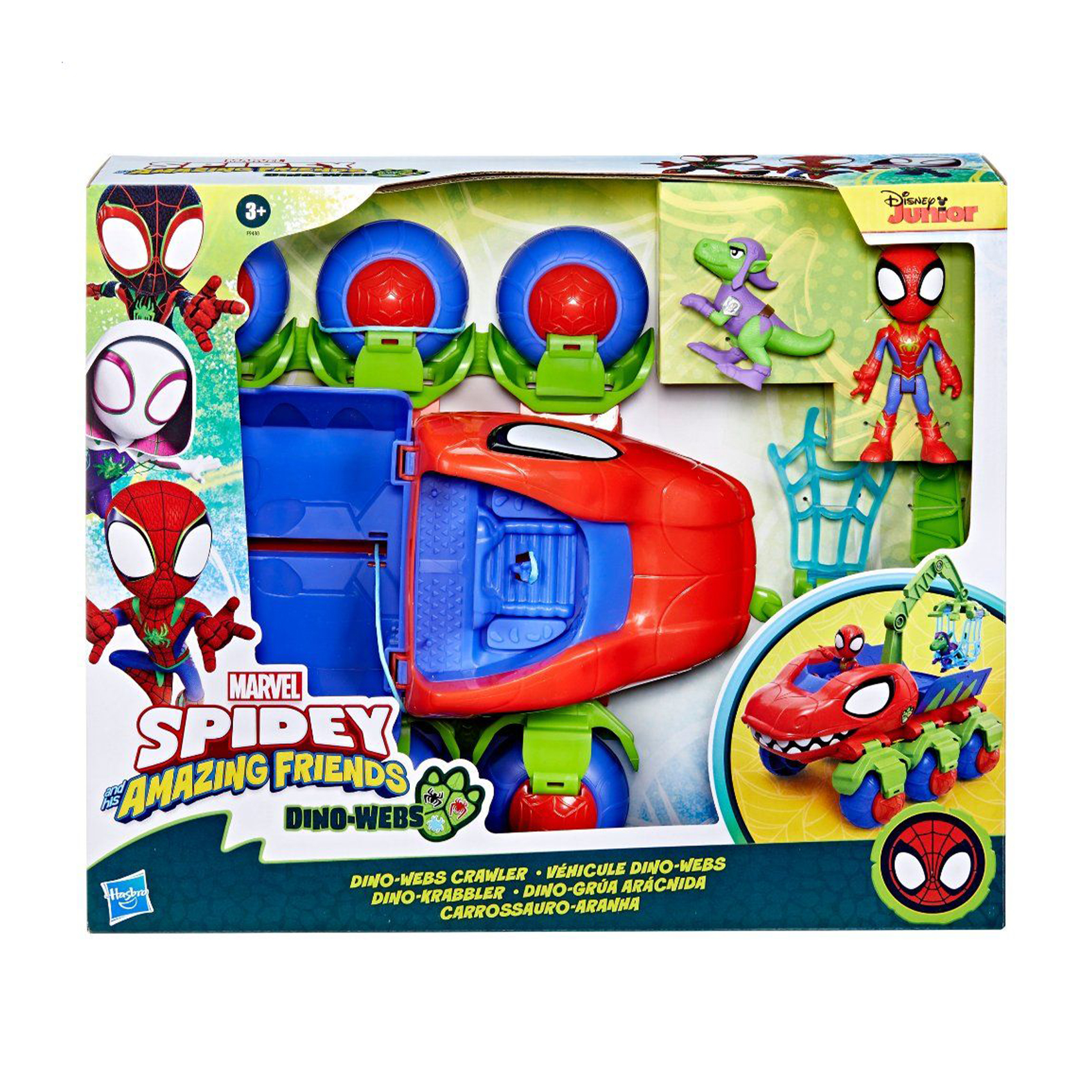 

Ігровий набір Marvel Toys Spidey And His Amazing Friends Dino-Webs Crawler від 3 років, 3 елементи (F9480)