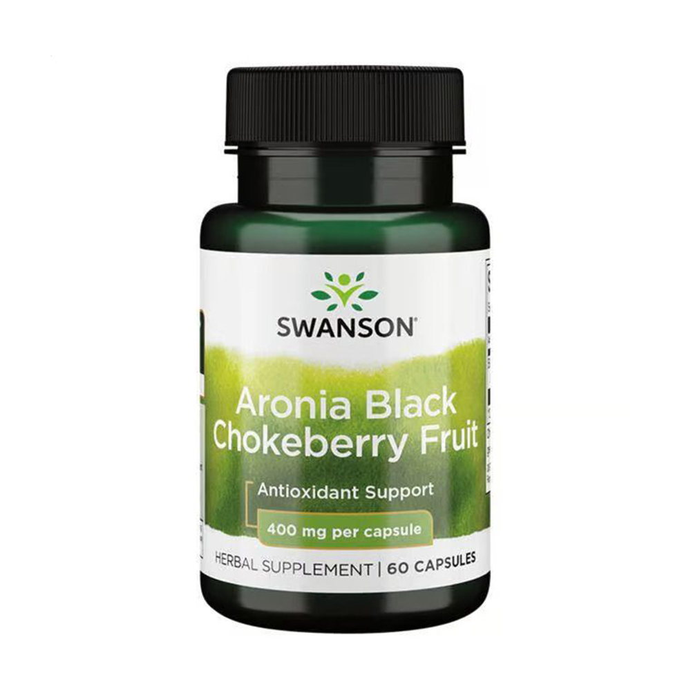 

Чорноплідна горобина Swanson Aronia Black Chokeberry Fruit 400 мг, 60 капсул