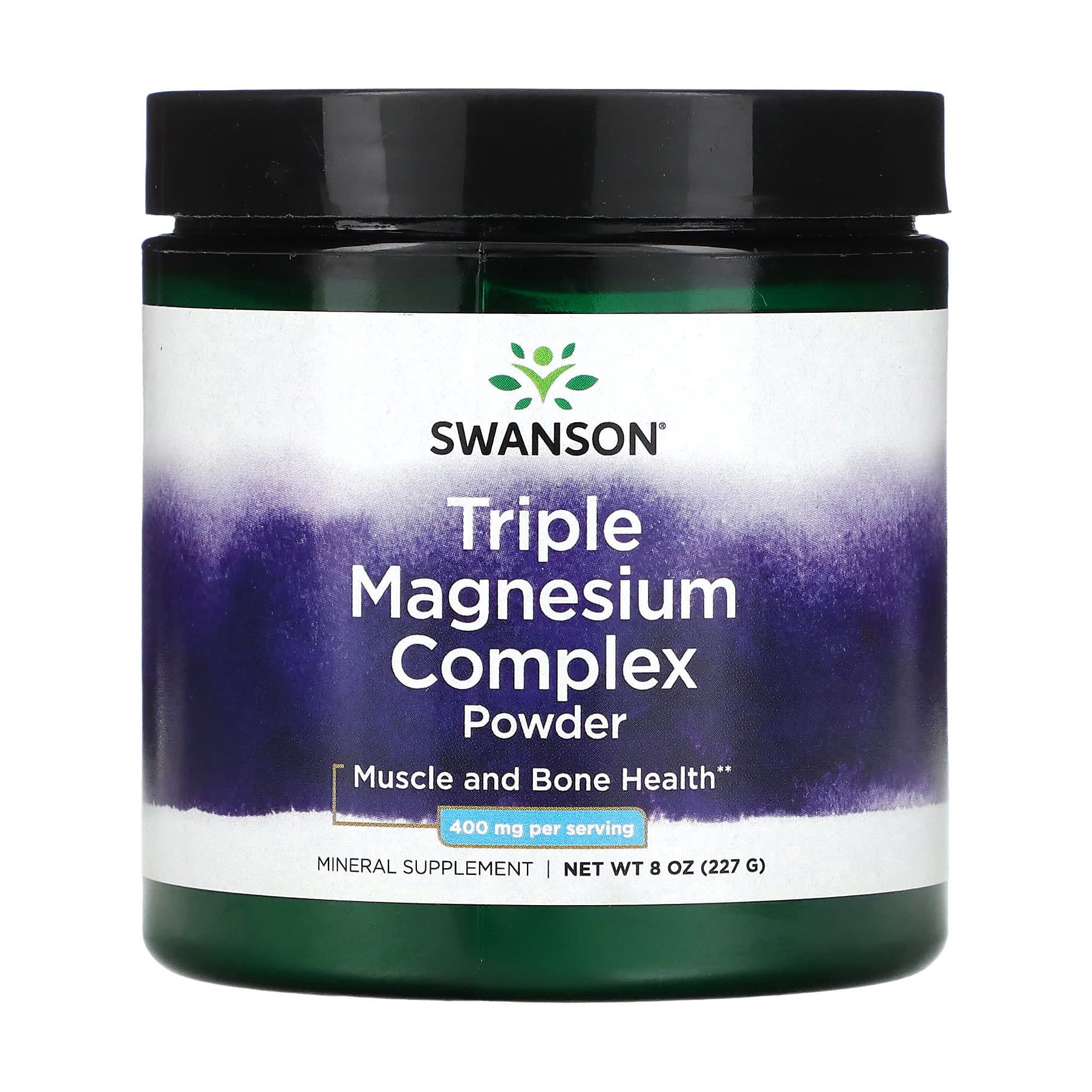 

Потрійний комплекс магнію Swanson Triple Magnesium Complex в порошку, 400 мг, 227 г
