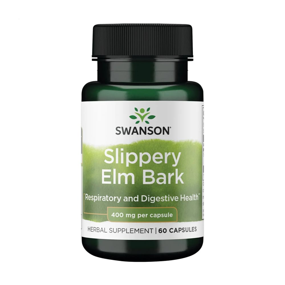 

Кора в'яза слизького Swanson Slippery Elm Bark 400 мг, 60 капсул