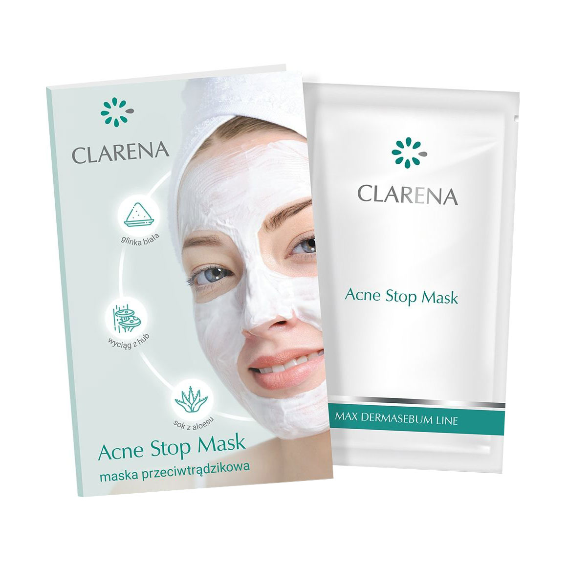 

Глибоко очищувальна маска Clarena Max Dermasebum Line Acne Stop Mask для жирної та комбінованої шкіри обличчя, 5 мл